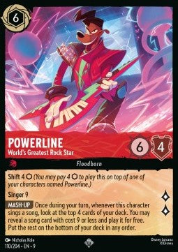 Powerline - Größter Rockstar der Welt (V.1) 9FAB-110 Super Rare Boosterfrisch Deutsch