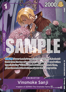 Vinsmoke Sanji (OP10-063) OP12 Treasure Rare Boosterfrisch Englisch