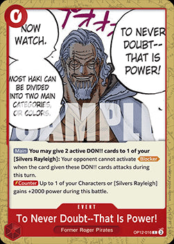 To Never Doubt--That Is Power! (OP12-016) OP12 Common Boosterfrisch Englisch