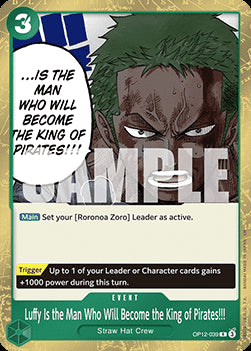 Luffy Is the Man Who Will Become the King of Pirates!!! (OP12-039) OP12 Rare Boosterfrisch Englisch