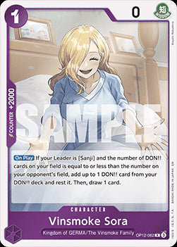 Vinsmoke Sora (OP12-062) OP12 Rare Boosterfrisch Englisch