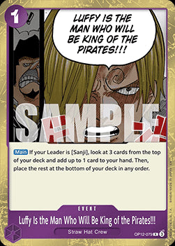 Luffy Is the Man Who Will Be King of the Pirates!!! (OP12-079) OP12 Rare Boosterfrisch Englisch