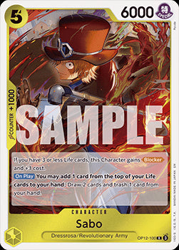 Sabo (OP12-100) OP12 Rare Boosterfrisch Englisch