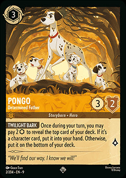 Pongo - Entschlossener Vater (V.1) 9FAB-2 Super Rare Boosterfrisch Deutsch Foil