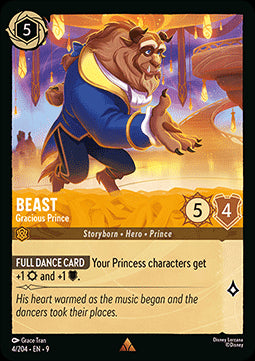 Biest - Anmutiger Prinz (V.1) 9FAB-4 Rare Boosterfrisch Deutsch Foil