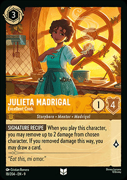 Julieta Madrigal - Exzellente Köchin 9FAB-18 Uncommon Boosterfrisch Deutsch
