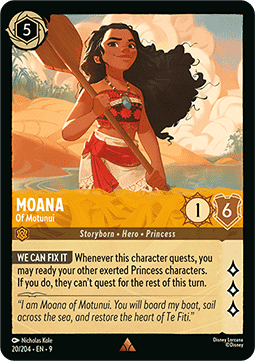 Vaiana - Von Motunui 9FAB-20 Rare Near Mint Deutsch Foil