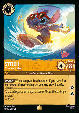 Stitch - Sorgloser Surfer 9FAB-24 Legendary Boosterfrisch Deutsch