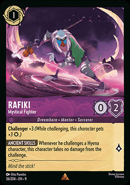 Rafiki - Mystischer Kämpfer 9FAB-36 Rare Boosterfrisch Deutsch