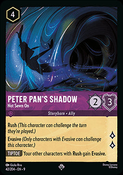 Peter Pans Schatten - Nicht angenäht 9FAB-42 Super Rare Boosterfrisch Deutsch
