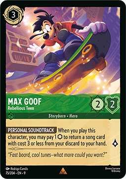 Max Goof - Rebellischer Teenager 9FAB-75 Rare Near Mint Deutsch Foil