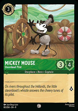 Micky Maus - Dampfschiff-Kapitän (V.1) 9FAB-80 Common Boosterfrisch Deutsch