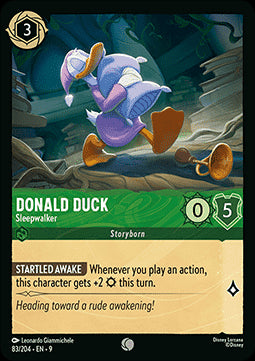 Donald Duck - Schlafwandler 9FAB-83 Common Boosterfrisch Deutsch Foil