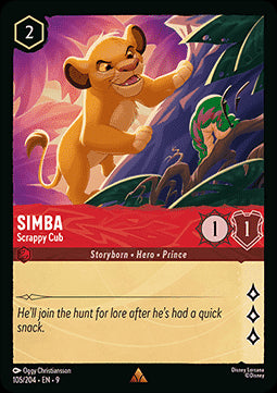 Simba - Rauflustiges Löwenjunges 9FAB-105 Rare Boosterfrisch Deutsch