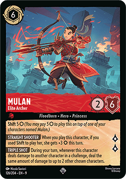 Mulan - Elite-Bogenschützin 9FAB-126 Super Rare Near Mint Deutsch Foil