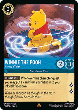 Winnie Puuh - Denkt und denkt 9FAB-159 Rare Near Mint Deutsch Foil