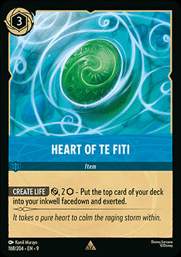 Herz von Te Fiti 9FAB-168 Rare Boosterfrisch Deutsch Foil