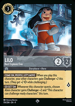 Lilo - Beste Entdeckerin aller Zeiten (V.1) 9FAB-174 Super Rare Boosterfrisch Deutsch Foil