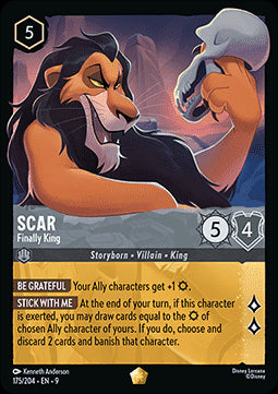 Scar - Endlich König (V.1) 9FAB-175 Legendary Boosterfrisch Deutsch