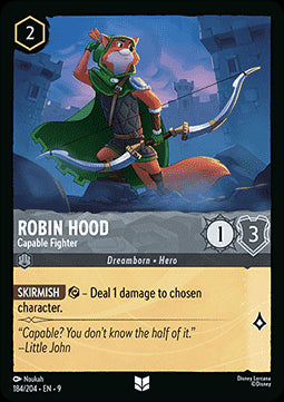 Robin Hood - Kompetenter Kämpfer (V.1) 9FAB-184 Uncommon Boosterfrisch Deutsch