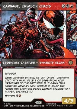 Carnage, Crimson Chaos XSPM-227 Rare Near Mint Englisch Foil