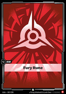 Fury Rune (V.1) OGN-007 Common Near Mint Englisch