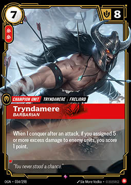 Tryndamere, Barbarian OGN-034 Rare Boosterfrisch Englisch Foil