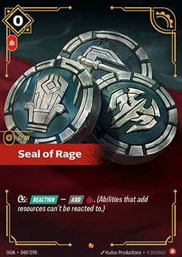 Seal of Rage OGN-040 Epic Near Mint Englisch Foil