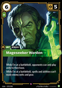 Mageseeker Warden OGN-070 Rare Boosterfrisch Englisch Foil