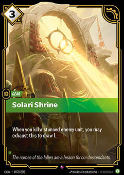 Solari Shrine OGN-072 Rare Near Mint Englisch Foil
