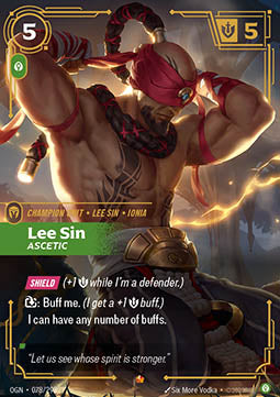Lee Sin, Ascetic (V.1) OGN-078 Epic Near Mint Englisch Foil