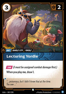 Lecturing Yordle OGN-087 Common Near Mint Englisch