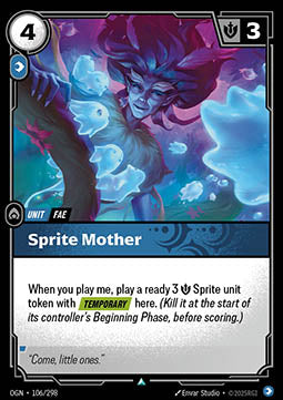 Sprite Mother OGN-106 Uncommon Near Mint Englisch