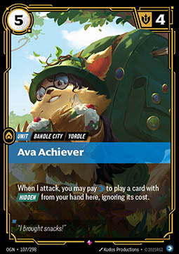 Ava Achiever OGN-107 Rare Near Mint Englisch Foil