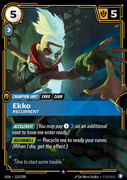 Ekko, Recurrent OGN-110 Rare Near Mint Englisch Foil