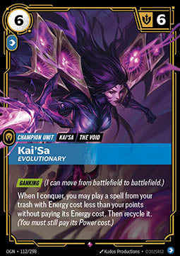 Kai'Sa, Evolutionary (V.1) OGN-112 Rare Near Mint Englisch Foil
