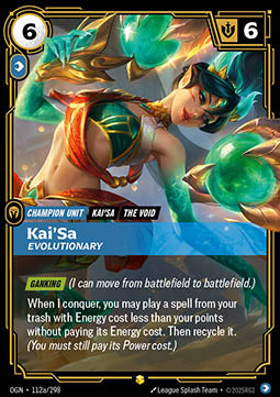 Kai'Sa, Evolutionary (V.2) OGN-112a Showcase Near Mint Englisch Foil