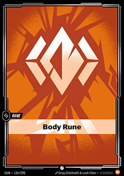 Body Rune (V.1) OGN-126 Common Near Mint Englisch