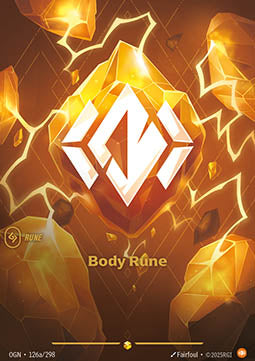 Body Rune (V.2) OGN-126a Showcase Near Mint Englisch Foil