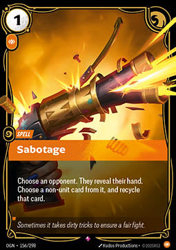Sabotage OGN-156 Rare Near Mint Englisch Foil