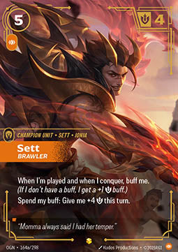 Sett, Brawler (V.2) OGN-164a Showcase Near Mint Englisch Foil