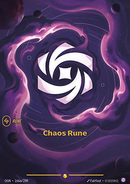 Chaos Rune (V.2) OGN-166a Showcase Near Mint Englisch Foil