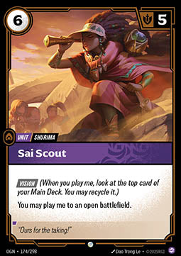 Sai Scout OGN-174 Common Near Mint Englisch
