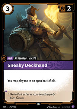 Sneaky Deckhand OGN-176 Common Boosterfrisch Englisch