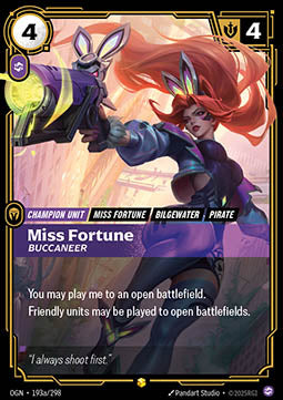 Miss Fortune, Buccaneer (V.2) OGN-193a Showcase Near Mint Englisch Foil