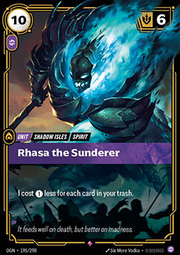 Rhasa the Sunderer OGN-195 Rare Boosterfrisch Englisch Foil