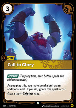 Call to Glory OGN-207 Common Boosterfrisch Englisch