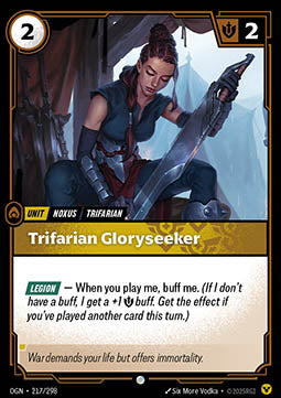 Trifarian Gloryseeker OGN-217 Common Near Mint Englisch