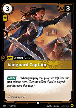 Vanguard Captain OGN-218 Common Near Mint Englisch