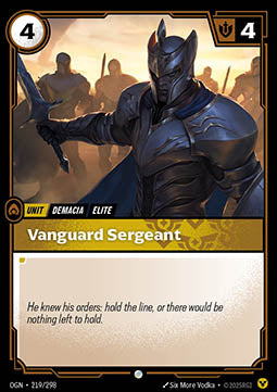 Vanguard Sergeant OGN-219 Common Boosterfrisch Englisch Foil